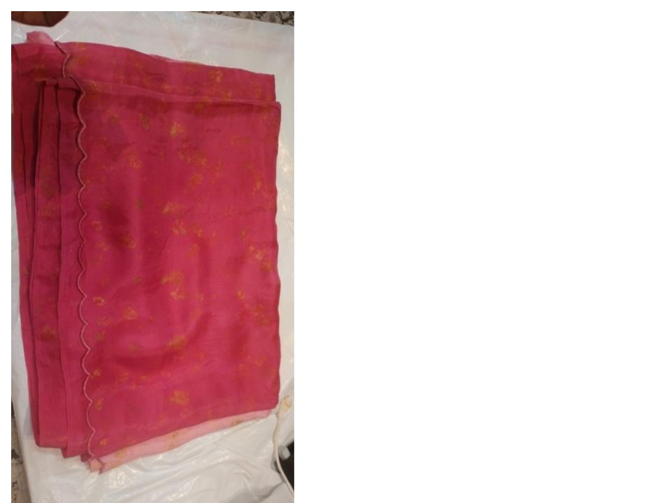 Eco print silk saree