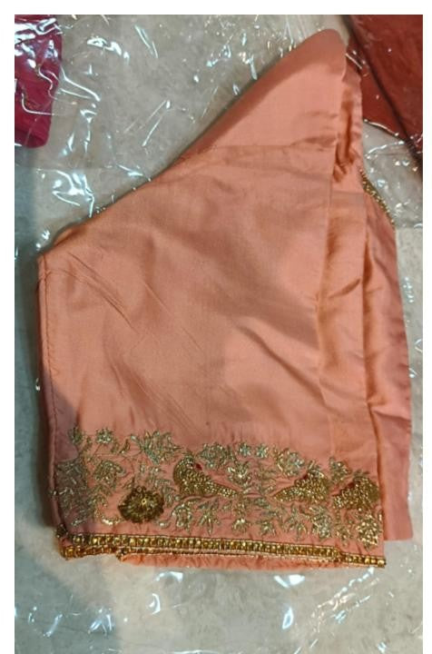 Ready Silk Blouse With Zardozi emb