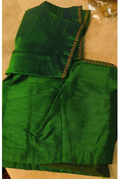 tussar silk Ready Blouse with emb