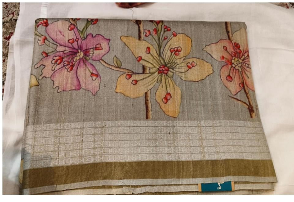 Tussar Silk printed Saree
