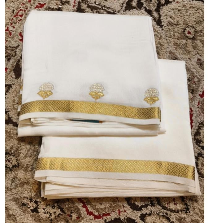 Guru Chamundi Silk Dhoti Angavastram