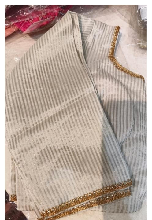 Chanderi Silk with Emb Ready Blouse