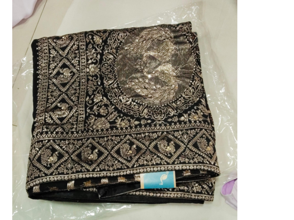 Ajrakh Rich Dola Silk Emb Saree 163886