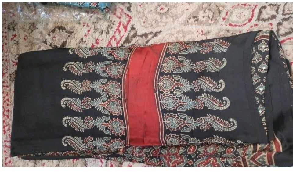 Ajrakh Modal Saree
