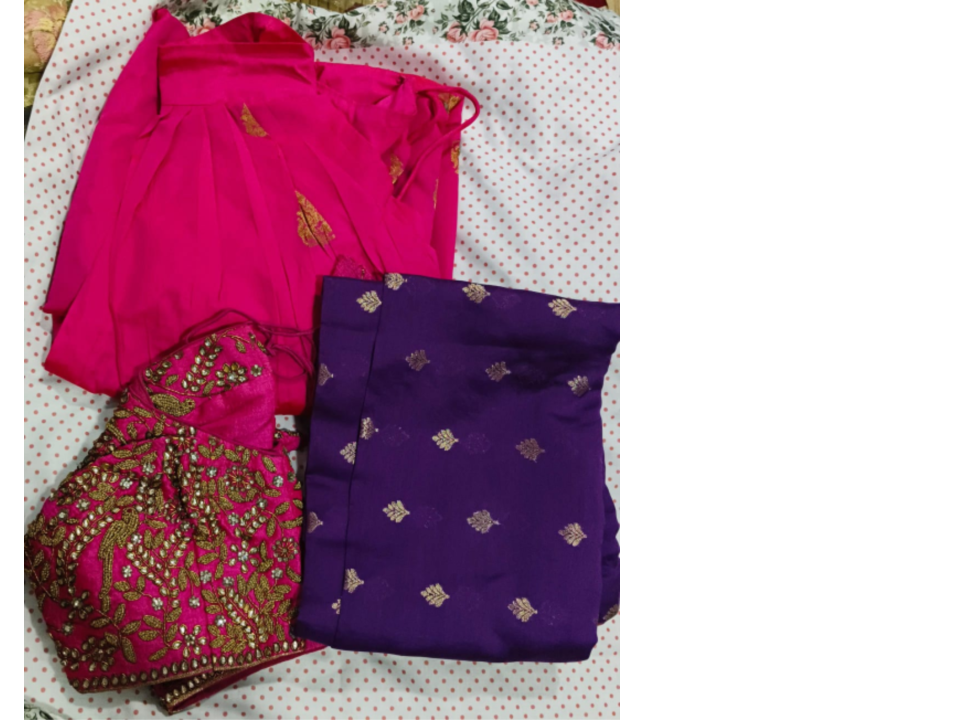 Emb Ready made Blouse Dupatta Lehenga 172814