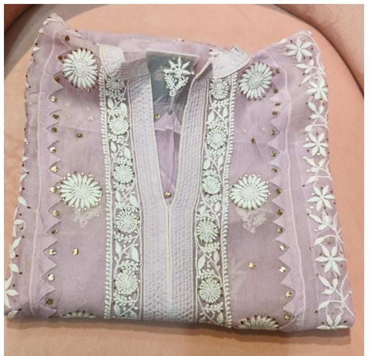 Mukaish and Chkankari Kurta