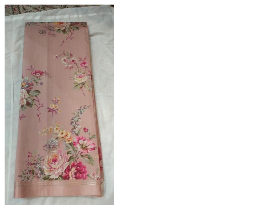 Chanderi saree digital print with facing