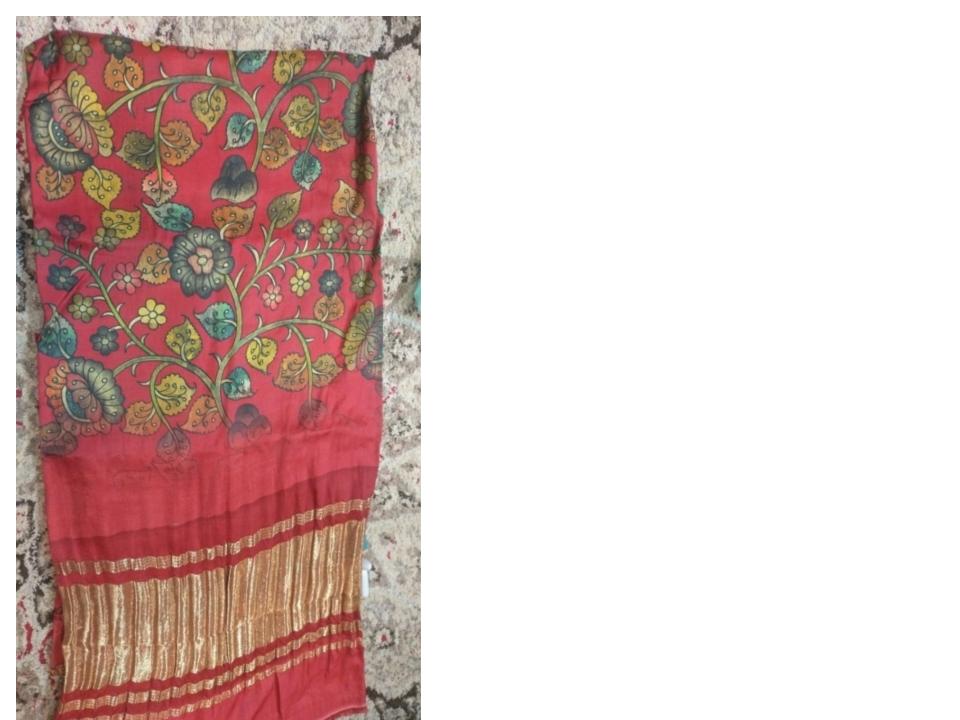 Ajrakh Silk with Zari Dupatta