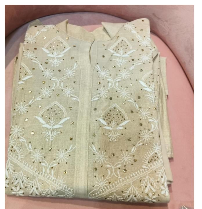 Chikankari Tissue Kurta and pant set