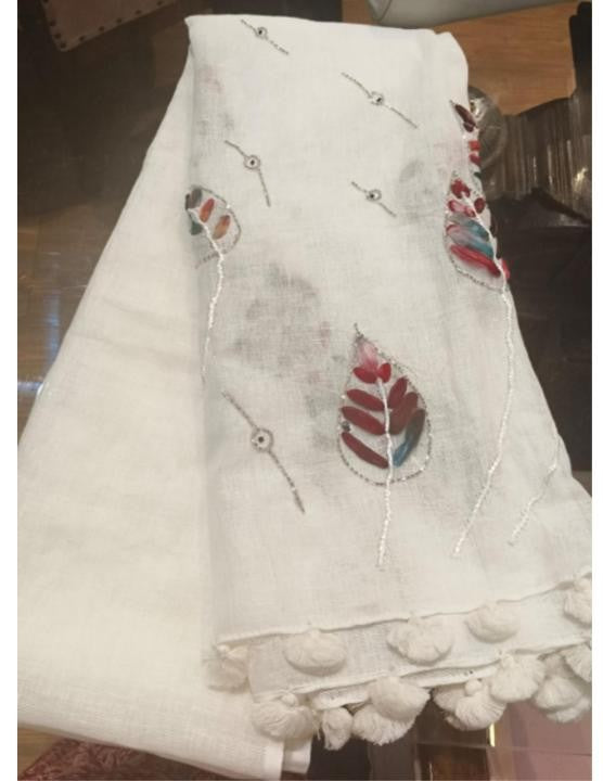 Emb Linen Stole