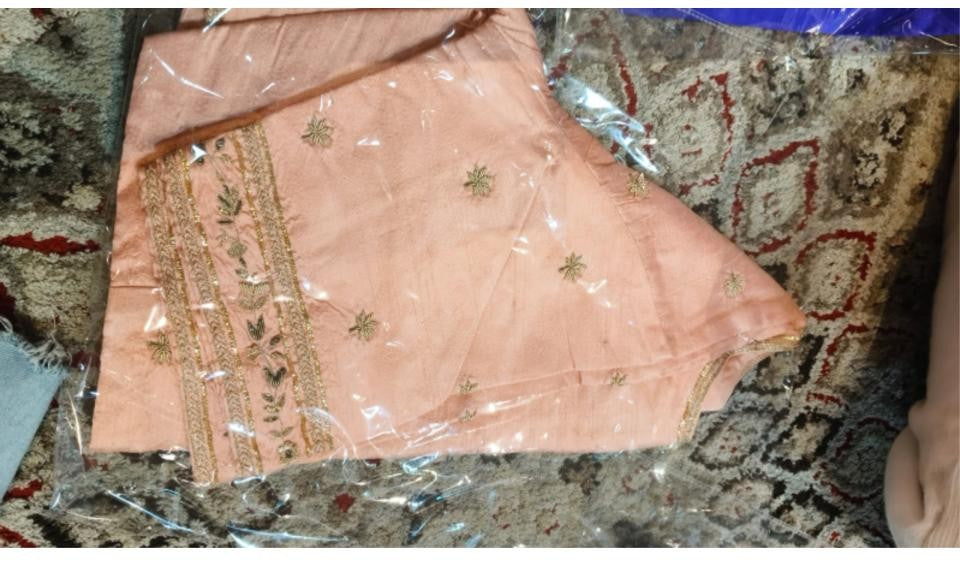 Tussar silk Ready Blouse with Emb
