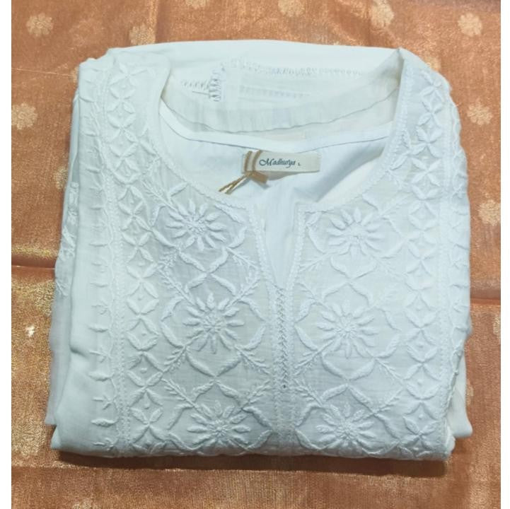 Chikankari Cotton Kurti