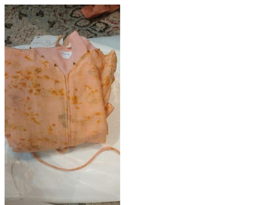 Eco Print Manjistha , marigold and rose on Cotton silk Kurti