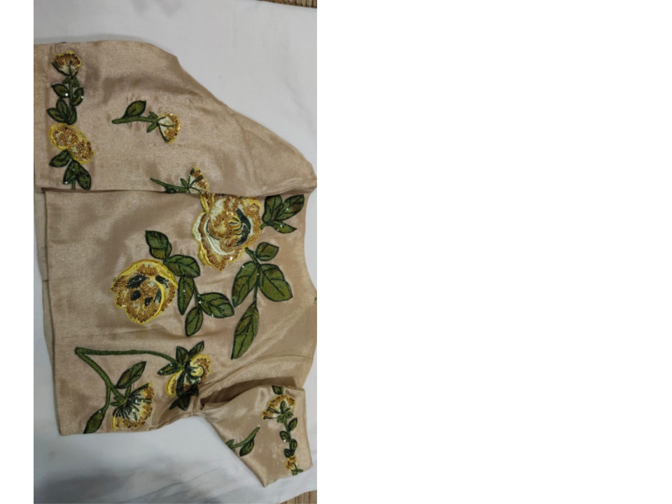 Raw Silk Emb  Blouse 175159