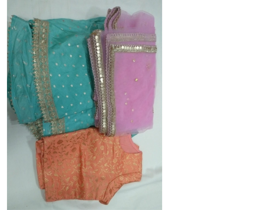 Girls Brocade W/ Dup & Bls Lehenga 175081