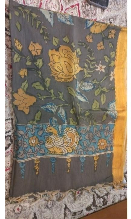 Kalamkari Chanderi cotton Dupatta