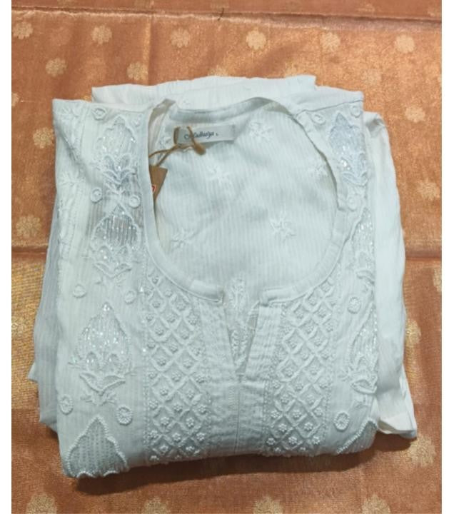 Chikankari kruta pant + slip