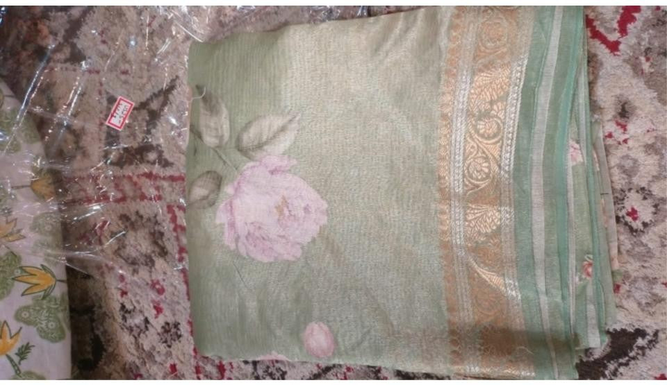 Banarasi Tissue printed Saree
