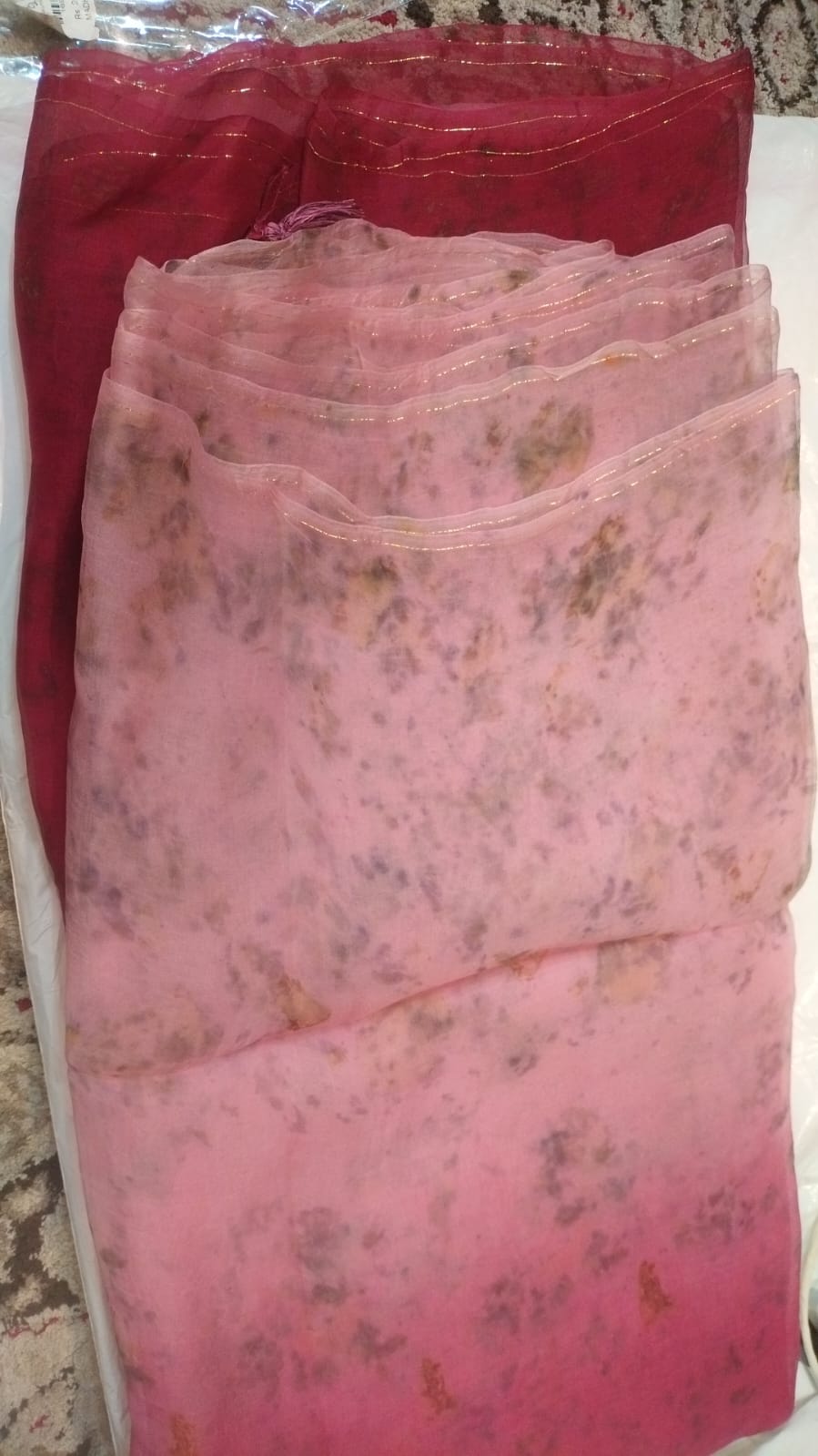 Eco Print Organza saree