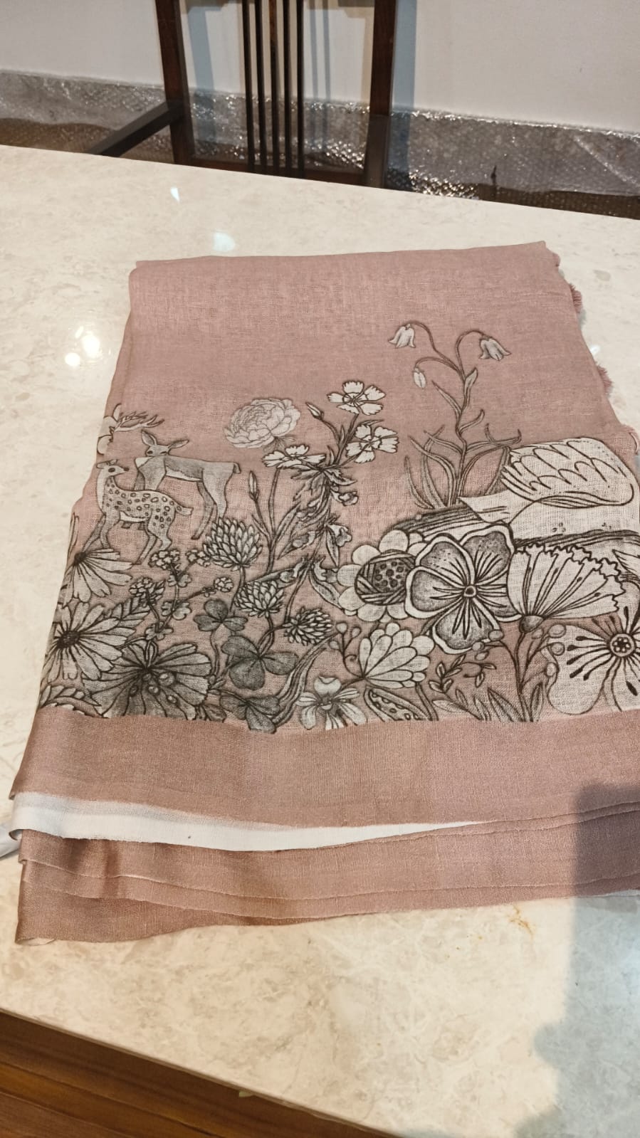 Linen Digital Print Saree