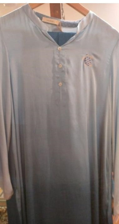 Modal Satin with motion Emb Suit set