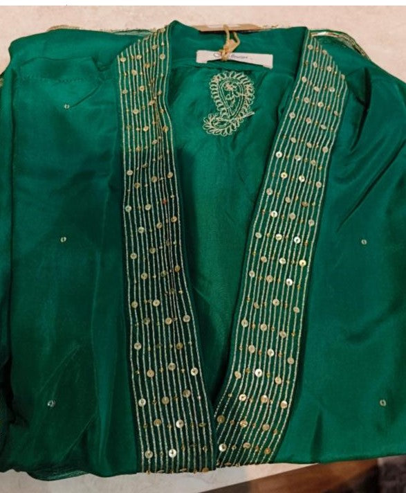 Silk Emb Suit Set