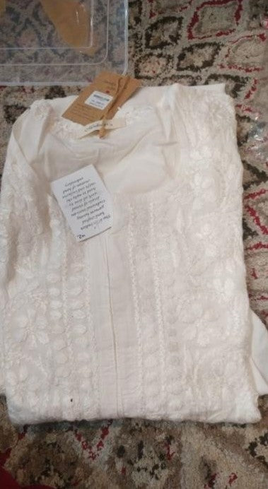 Chikankari Cotton Kurti