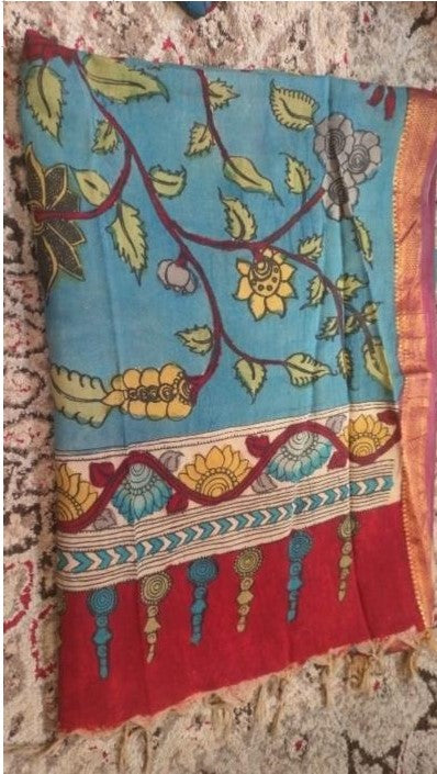 Kalamkari Chanderi Cotton Dupatta