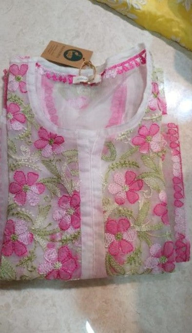 Chanderi Organza Kurti