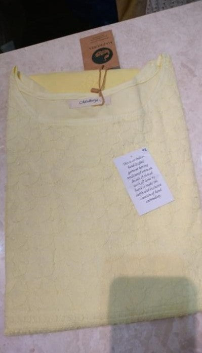 Chikankari Cotton Short Kurti