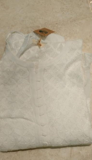 Chikankari Georgette Long Kurti