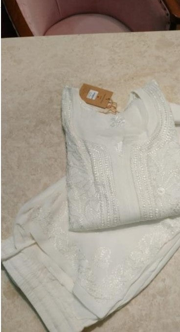 Chikankari Georgette Kurti Pant