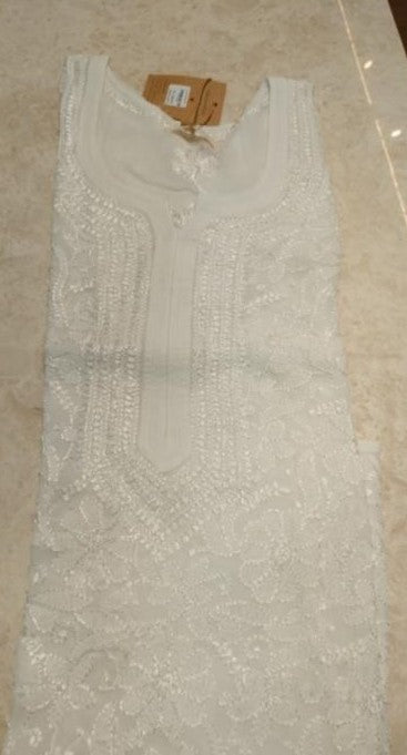 Chikankari Georgette Short Kurti