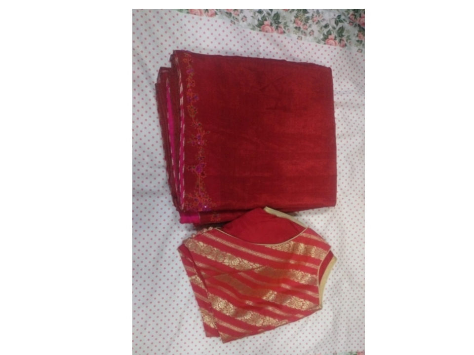 Chanderi Tissue & Readymade Blouse Saree 169424