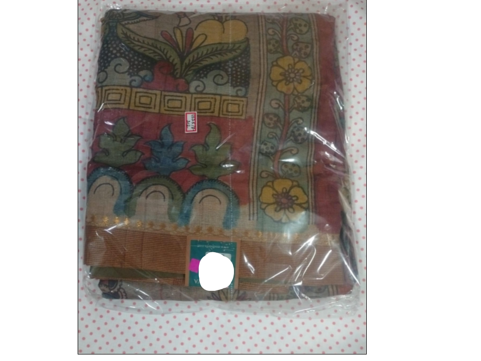 kalamkari Tussar w/facing Saree 172521