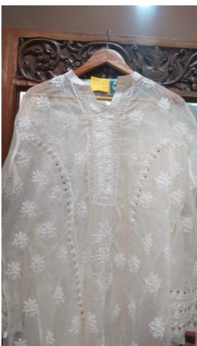 Organza Chikankari suit set