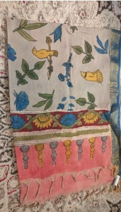 Kalamkari Chanderi cotton Saree