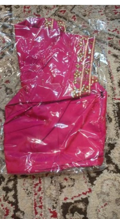 Silk with tanjore emb Ready Blouse