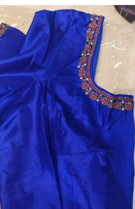Silk With Tanjore emb  Ready made Blouse