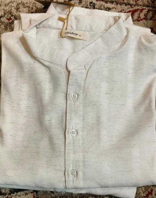 White Cotton Kurta