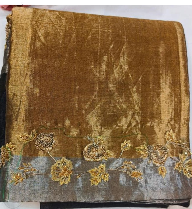Chanderi tissue saree