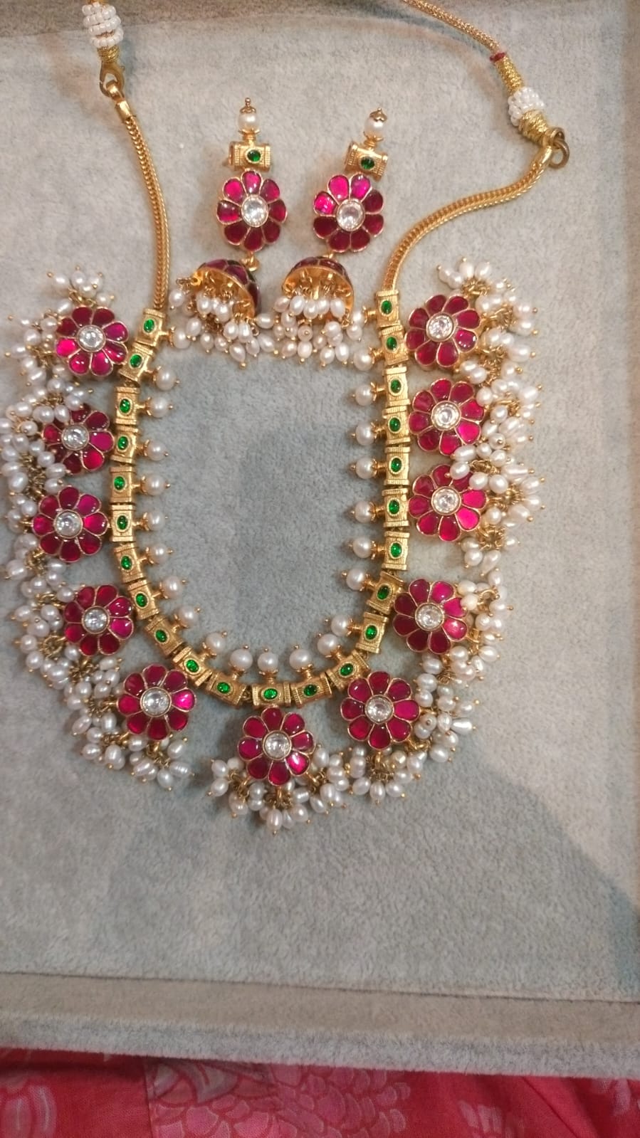 Silver Necklace and earring Set
